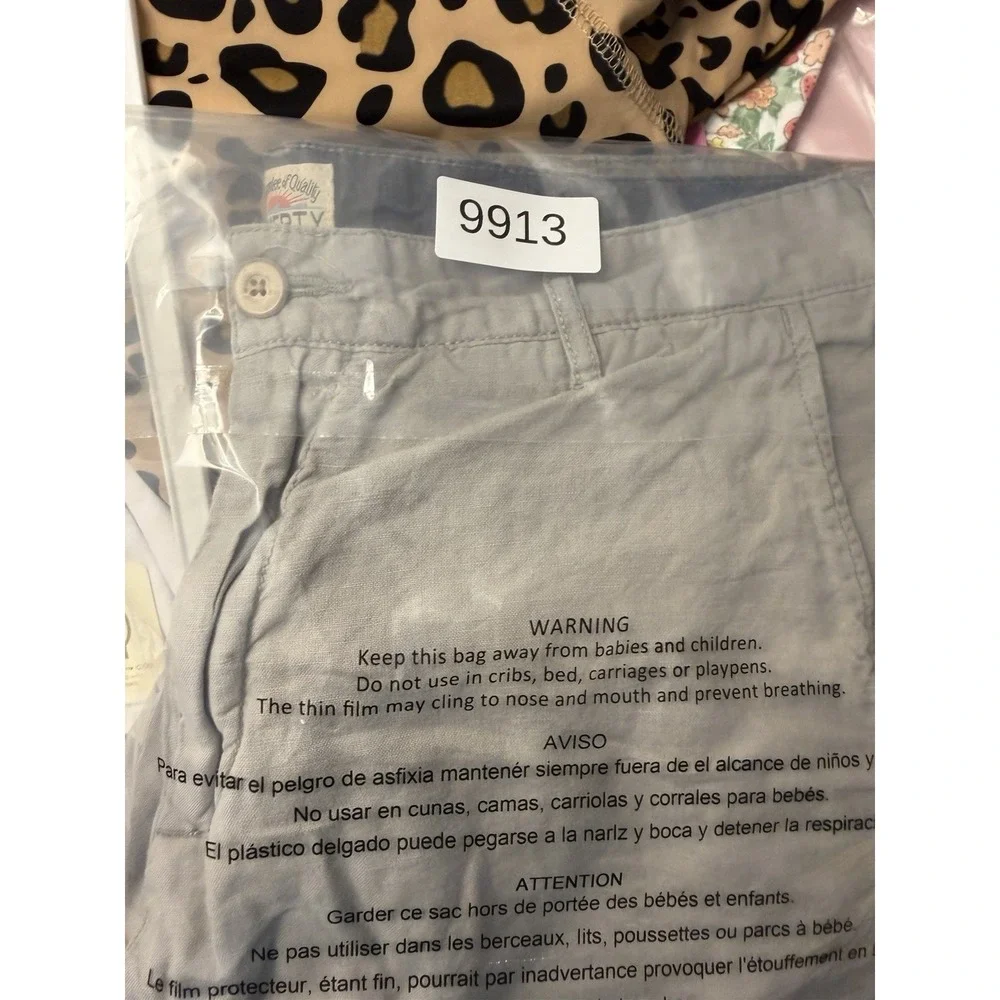 Faherty Mens 32 Gray Linen Cotton Classic Chino Shorts Casual Summer Beach